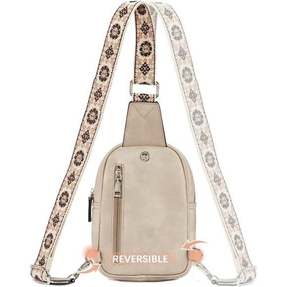 SLING Bag, Small Vegan Leather Grey - Picture 5 of 7